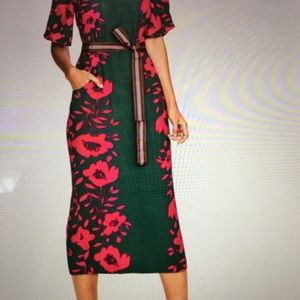 Boden Kimono Sleeve Floral Print Dress, Size 4